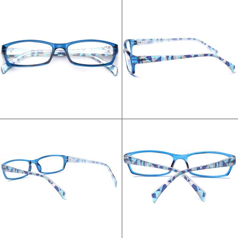Henotin 5-Pack Reading Glasses Blue Light Blocking Anti Eyestrain Computer Reading Glasses for Women and Men Readers (Mixed color, 2.00) - Image 4